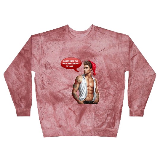 Christmas Nice Cute and Handsome Santa Hat Man Blast Sweatshirts