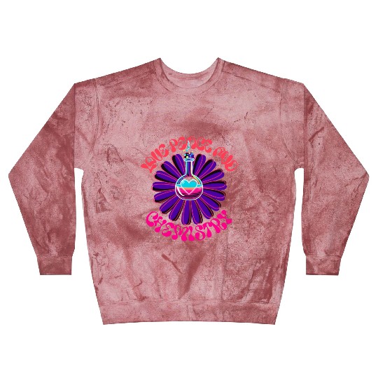 Love Peace and Chemistry Retro Flower Power Blast Sweatshirts
