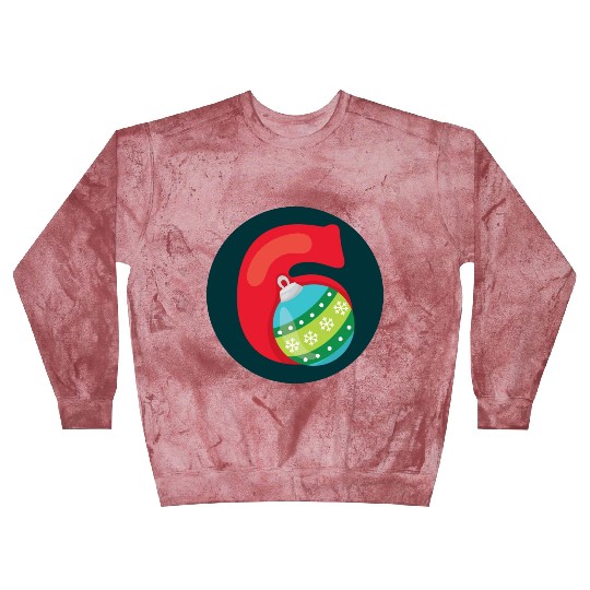 Number 6 Christmas Balls Age Six Blast Sweatshirts