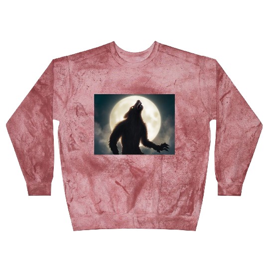 Werewolf standing in front of the moon Blast Sweatshirts