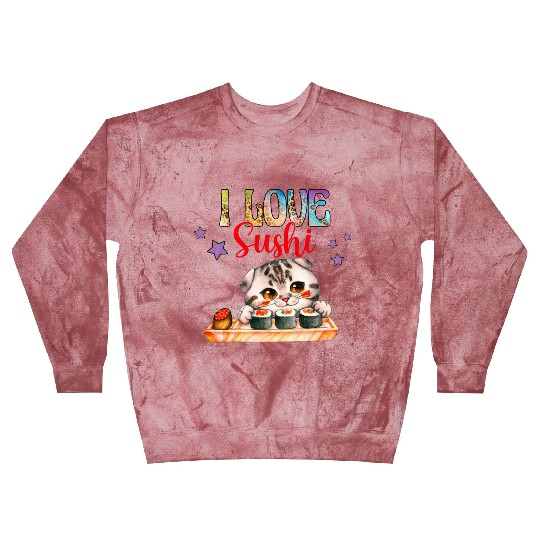 I love Sushi - Cat sushi Blast Sweatshirts