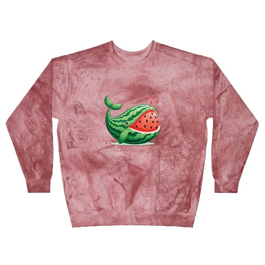 Melon Whale Funny Animal Made Of Vegetables Blast Sweatshirts