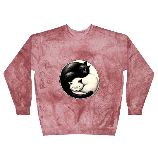Yin and yang cats sleeping Blast Sweatshirts