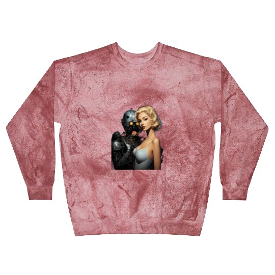 Pinup Girl Vintage Robot Robotics Blast Sweatshirts
