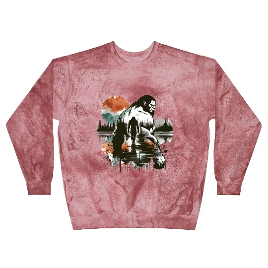 An Ogre's Autumn Journey - Ink and Color Fusion Blast Sweatshirts