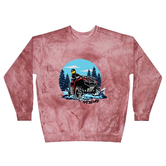 ATV/Quad "Winter Riding" style logo. By "Hey Day" Blast Sweatshirts