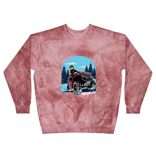 ATV/Quad "Winter Riding" style logo. By "Hey Day" Blast Sweatshirts