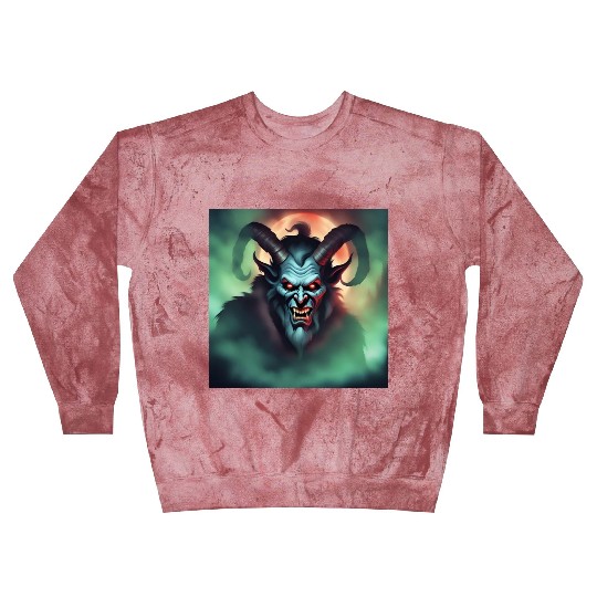 Krampus in Green Fog Blast Sweatshirts