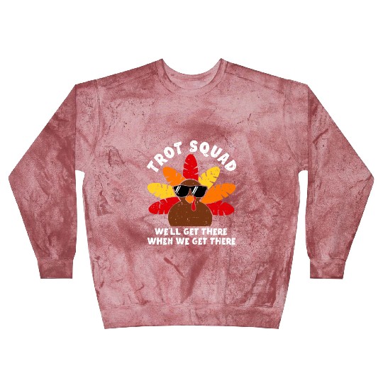 Turkey Trot Squad Race Funny Thanksgiving Running Blast Sweatshirts