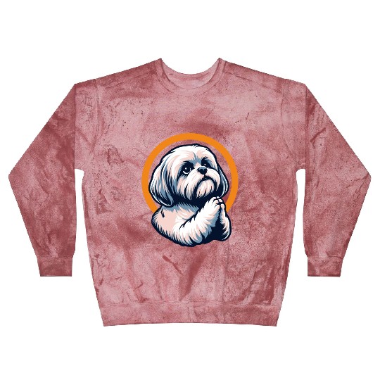 Dear God Shih Tzu Praying Blast Sweatshirts