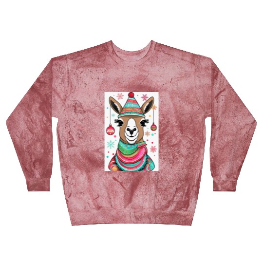 Cute LLama llama with christmas style Blast Sweatshirts