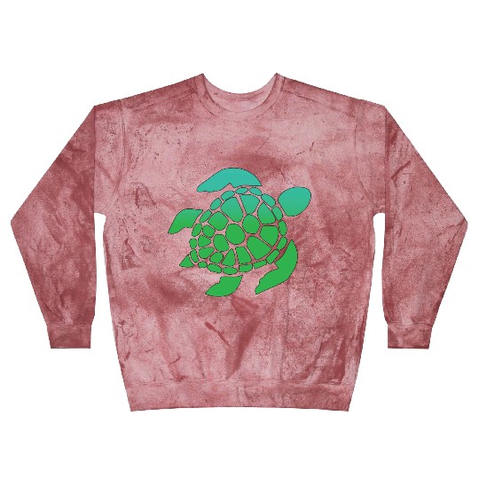 Green Sea Turtle Ocean Swimming Blast Sweatshirts