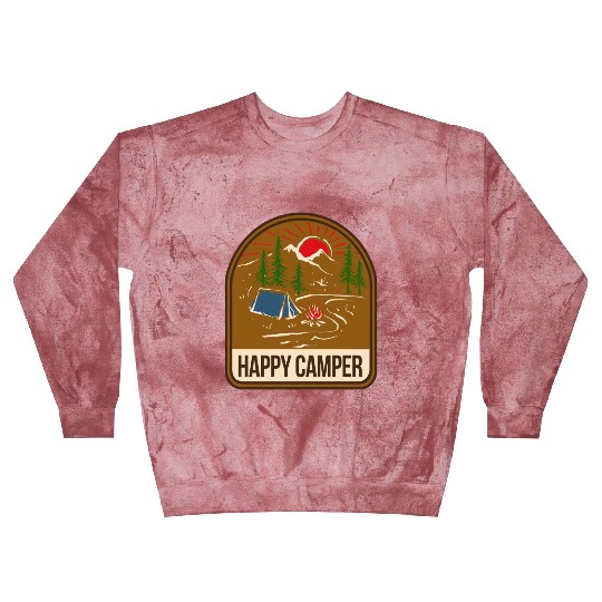 Happy Camper Camping Campfire Tent Blast Sweatshirts