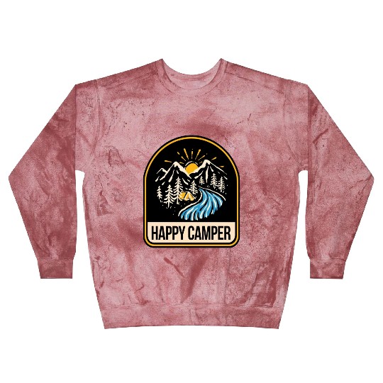 Happy Camper Camping Campfire Tent Blast Sweatshirts