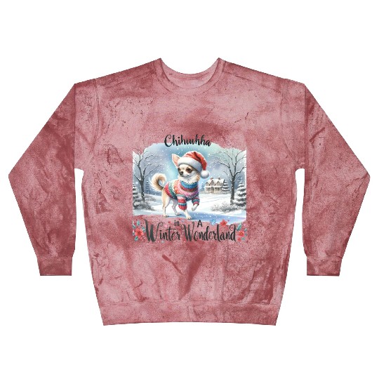 Chihuahua In a Winter Wonderland Blast Sweatshirts