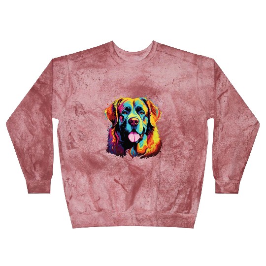 Watercolor Colorful Great Pyrenees Blast Sweatshirts