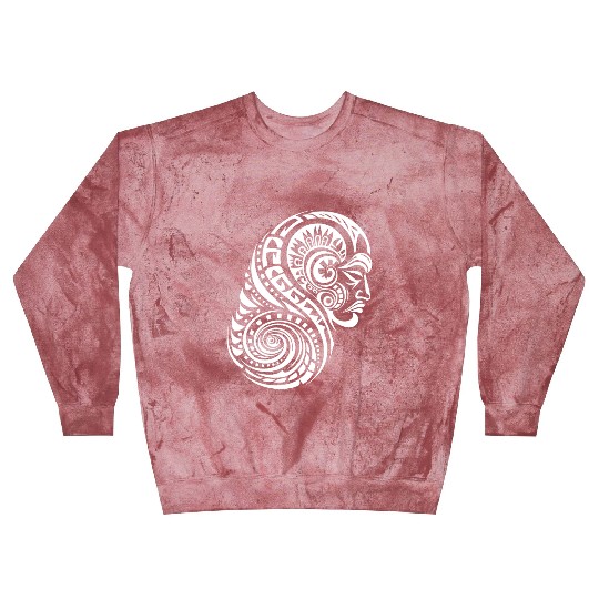 Authentic Maori Tattoo Artistry in white Blast Sweatshirts