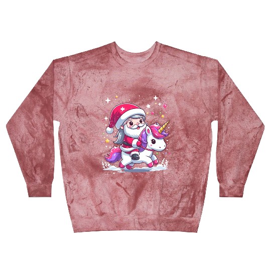 Santa Claus and Unicorn Blast Sweatshirts
