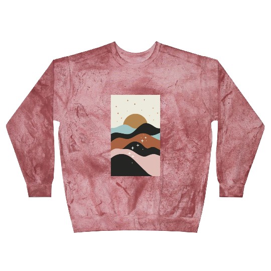 Boho Mountains Moon and Stars Blast Sweatshirts