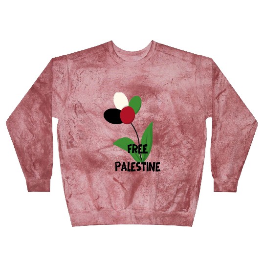 Free Palestine,Flag-colored rose ,watermelon color Blast Sweatshirts