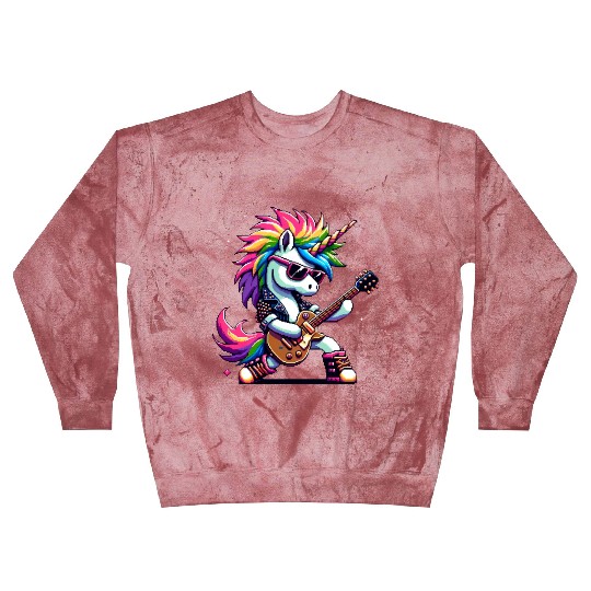 Pixel Punk Rock Unicorn Blast Sweatshirts