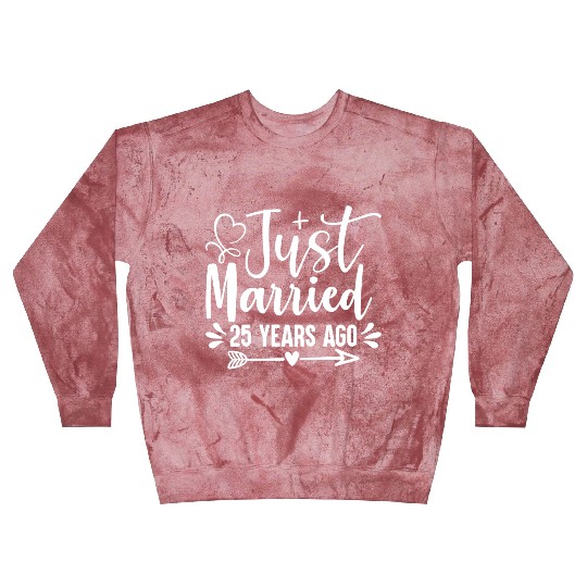 Just Married 25 Years Ago 25Th Wedding Anniversary Blast Sweatshirts