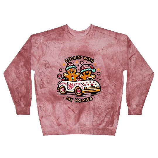 Rollin' With My Homies Vintage Gingerbread Men Blast Sweatshirts
