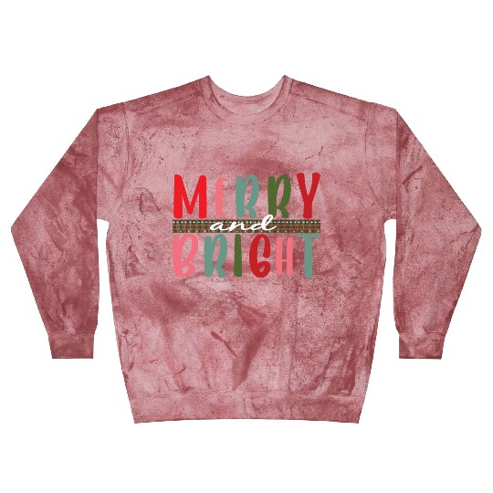 Womens Merry and Bright Christmas Tree Blast Sweatshirts