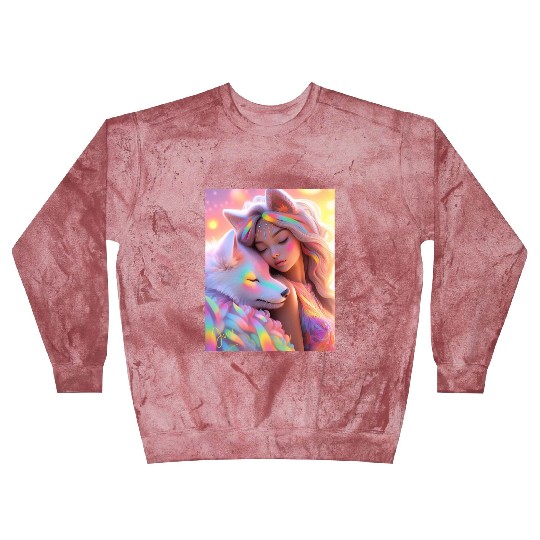 Rainbow Friends - White Wolf and Girl Blast Sweatshirts