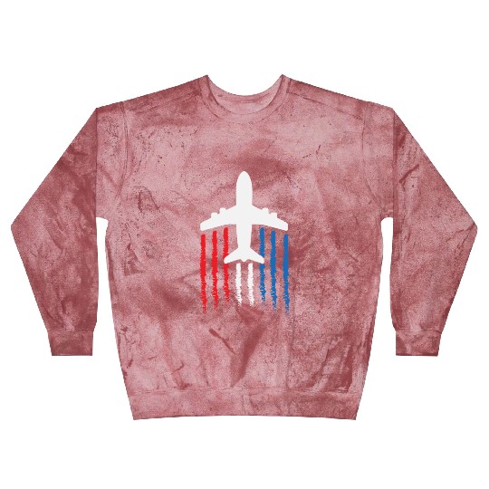 US Flag Airplane Patriotic American Pilot Blast Sweatshirts