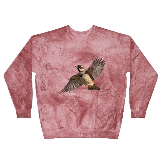 A close-up photo of a cute sparrow bird. Blast Sweatshirts