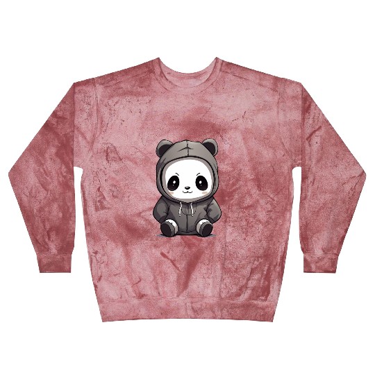 cute cartoon anime panda wearing Blast Sweatshirts