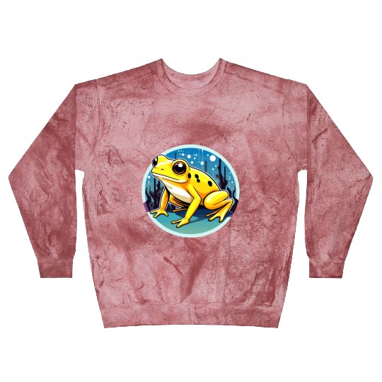 Golden Poison Frog Illustration Blast Sweatshirts