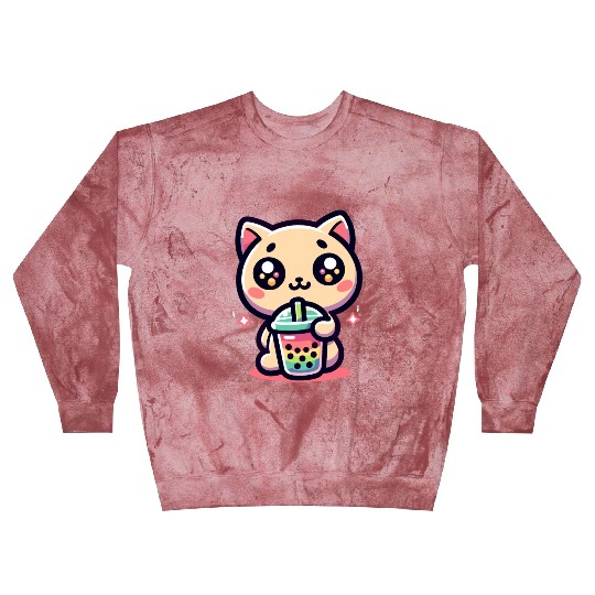 Cat Bubble Tea Boba Kawaii Blast Sweatshirts