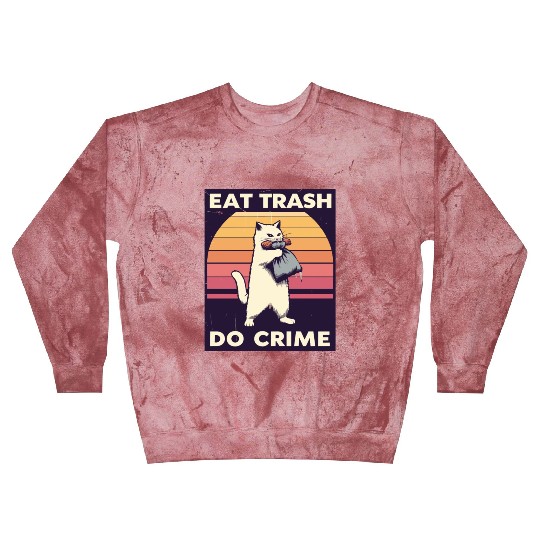 Eat Trash Do Crime street cat Blast Sweatshirts