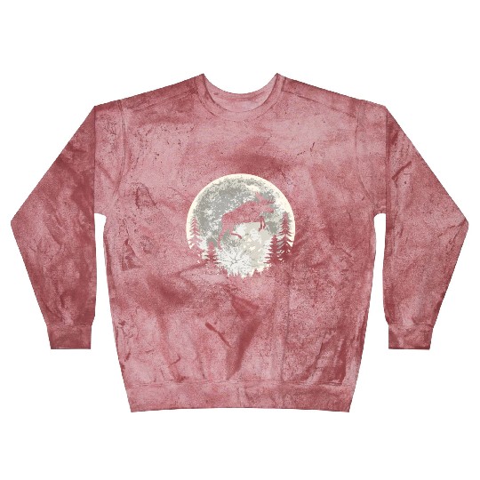 Moose Elk Moon Blast Sweatshirts