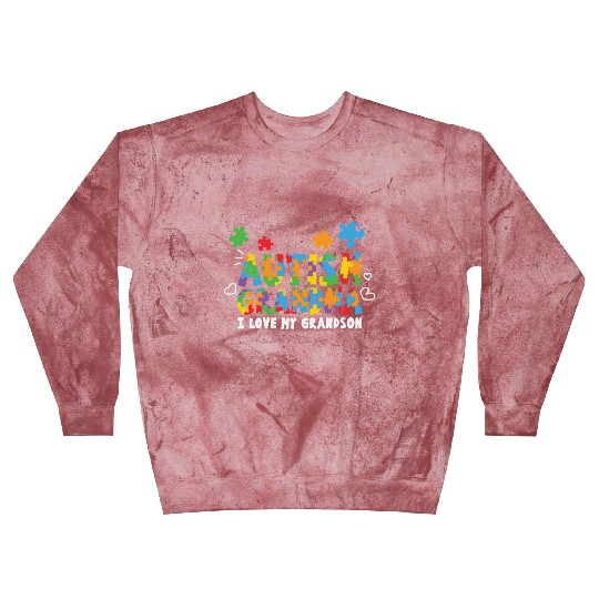 Autism Grandma I Love My Grandson Blast Sweatshirts