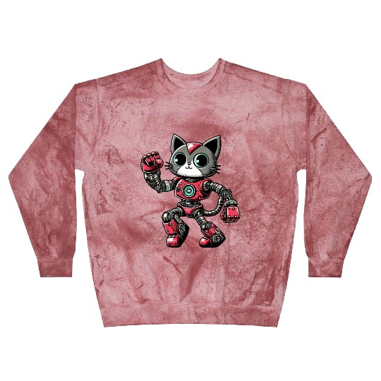 Cat Robot Cyborg Dancing Dancer Disco Blast Sweatshirts