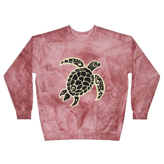 Sea Turtle Design 2 Color Vector Blast Sweatshirts