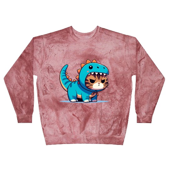 Grumpy Cat in Velociraptor Costume Blast Sweatshirts