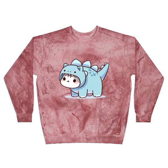 Cat in Stegosaurus Costume Blast Sweatshirts