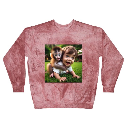 Baby monkey and Baby. Blast Sweatshirts