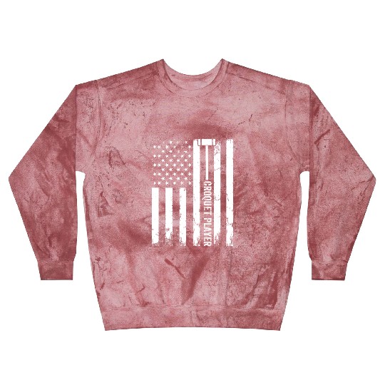 Croquet US Flag Croquet Player Blast Sweatshirts
