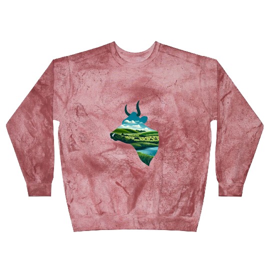 Nature in Cow Pattern Blast Sweatshirts