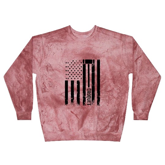 Croquet US Flag Croquet Player Blast Sweatshirts