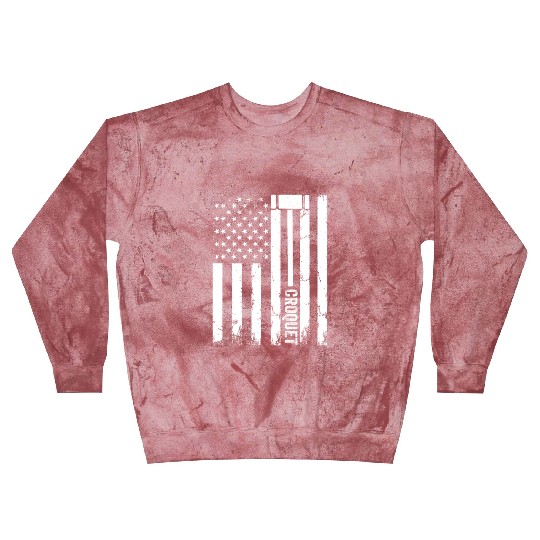 Croquet Player US Flag Croquet Blast Sweatshirts