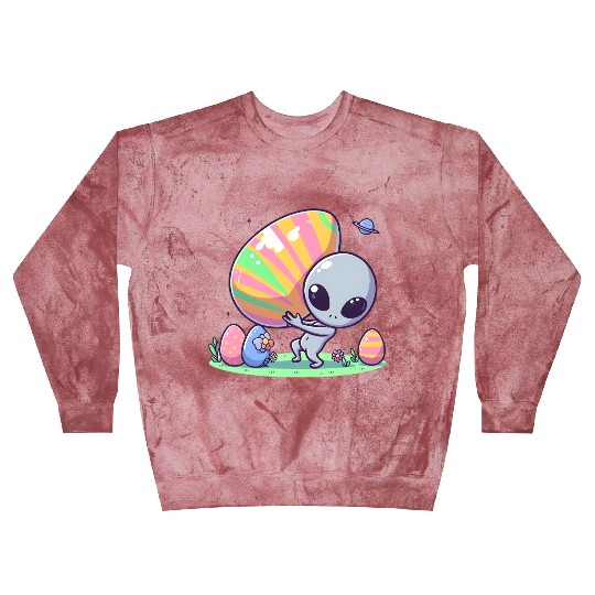 Alien with huge easter egg Blast Sweatshirts