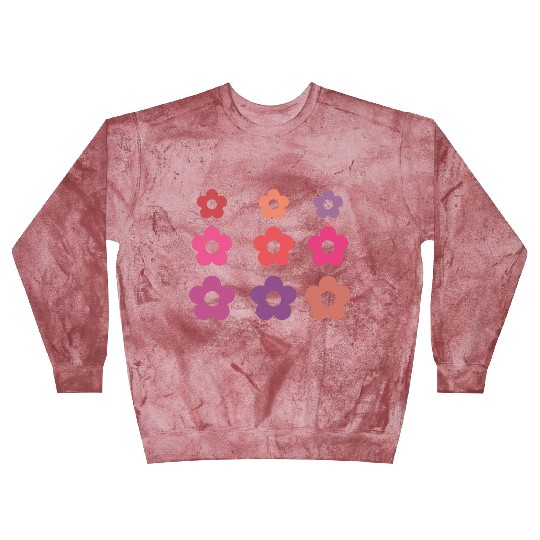 Large and small pink multi-colored flowers Blast Sweatshirts