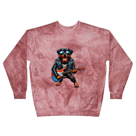 Rottweiler dog guitar design Blast Sweatshirts