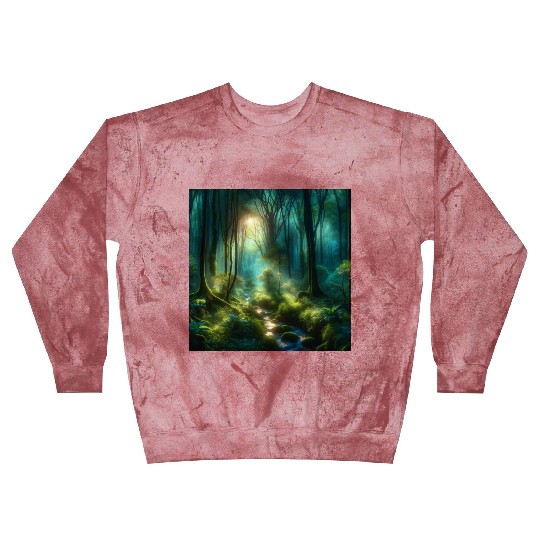 Twilight Enchantment A Mystical Forest Scene Blast Sweatshirts